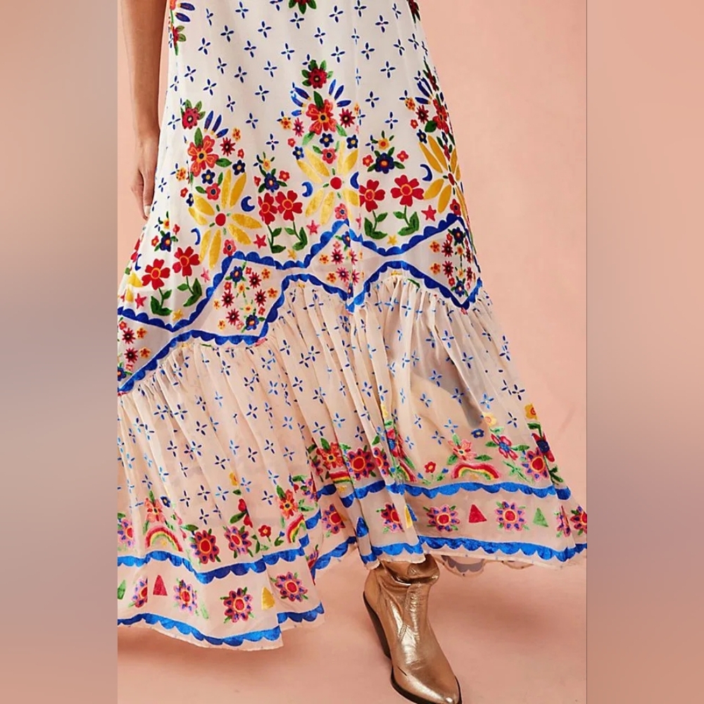 FREE PEOPLE Forever Folklore Maxi Dress Size XS - Picture 2 of 12